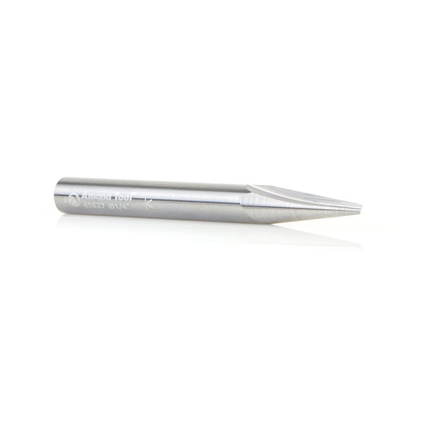 Amana 45627 Solid Carbide V Groove Engraving 15 Deg x 1/4 Dia x 21/32 x 1/4 Inch Shank