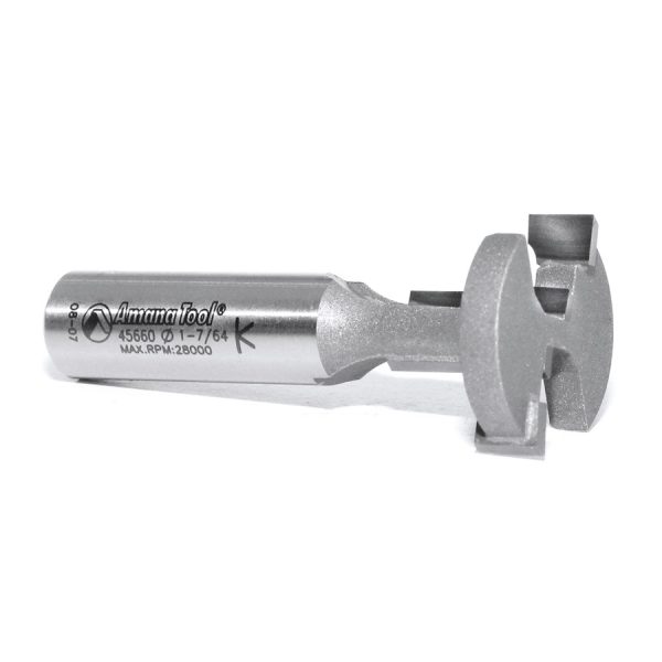 Amana 45660 T-Slot Square Edge 1-1/8 Dia x 13/16 x 1/2 Inch Shank