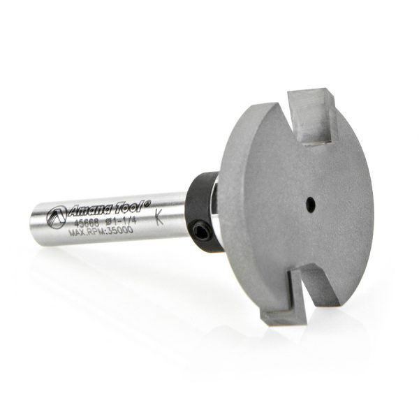 Amana 45668 Carbide Tipped Flooring Straight Dedicated Cutter 1-1/4 Dia x 1/4 x 1/4 Inch Shank with Upper BB