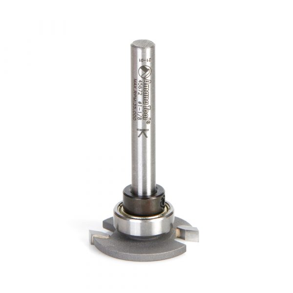 Amana 45672 Carbide Tipped Flooring Straight Dedicated Cutter 1-1/8 Dia x 1/8 x 1/4 Inch Shank with Upper BB