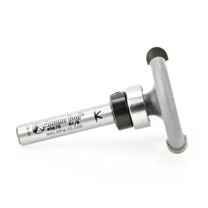 Amana 45676 Carbide Tipped Flooring Rounded Dedicated Cutter 1/8 Radius x 1-1/4 Dia x 1/4 x 1/4 Inch Shank with Upper BB