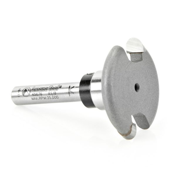 Amana 45676 Carbide Tipped Flooring Rounded Dedicated Cutter 1/8 Radius x 1-1/4 Dia x 1/4 x 1/4 Inch Shank with Upper BB