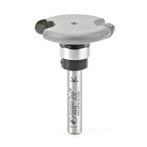 Amana 45676 Carbide Tipped Flooring Rounded Dedicated Cutter 1/8 Radius x 1-1/4 Dia x 1/4 x 1/4 Inch Shank with Upper BB