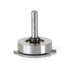Amana 45680 Carbide Tipped Flooring Straight Dedicated Cutter 1-39/64 Dia x 7/64 x 1/4 Inch Shank Router Bit w/ Upper Ball Bearing