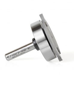 Amana 45680 Carbide Tipped Flooring Straight Dedicated Cutter 1-39/64 Dia x 7/64 x 1/4 Inch Shank Router Bit w/ Upper Ball Bearing