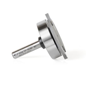 Amana 45680 Carbide Tipped Flooring Straight Dedicated Cutter 1-39/64 Dia x 7/64 x 1/4 Inch Shank Router Bit w/ Upper Ball Bearing
