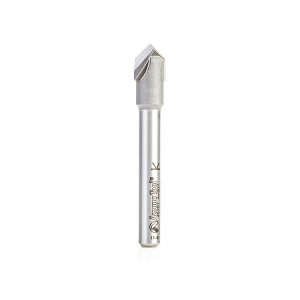 Amana 45701 Carbide Tipped "Zero Point" V-Groove 90 Deg x 3/8 Dia x 11/64 x 1/4 Inch Shank