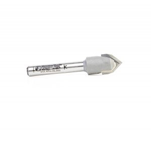 Amana 45703 Carbide Tipped "Zero Point" V-Groove 90 Deg x 1/2 Dia x 15/64 x 1/4 Inch Shank