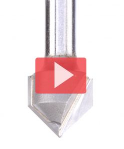 Amana 45704 Carbide Tipped V-Groove 90 Deg x 1/2 Dia x 1/4 x 1/4 Inch Shank