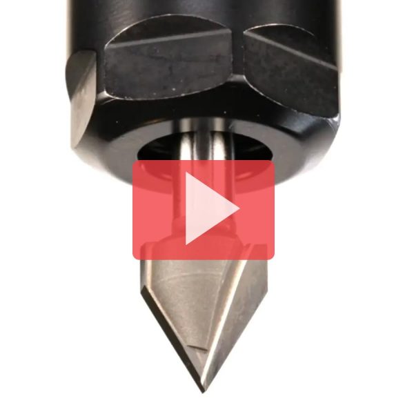 Amana 45705 Carbide Tipped V-Groove 60 Deg x 1/2 Dia x 7/16 x 1/4 Inch Shank