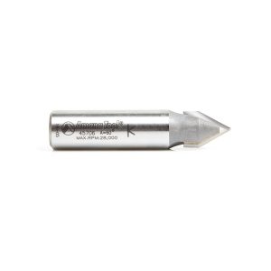Amana 45706 Carbide Tipped V-Groove 60 Deg x 1/2 Dia x 27/64 x 1/2 Inch Shank