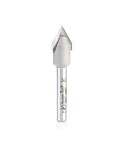 Amana 45707 Carbide Tipped "Zero Point" V-Groove 60 Deg x 1/2 Dia x 13/32 x 1/4 Inch Shank