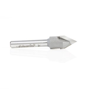 Amana 45707 Carbide Tipped "Zero Point" V-Groove 60 Deg x 1/2 Dia x 13/32 x 1/4 Inch Shank