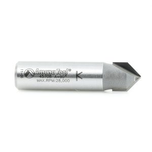 Amana 45708 Carbide Tipped V-Groove 90 Deg x 1/2 Dia x 1/4 x 1/2 Inch Shank