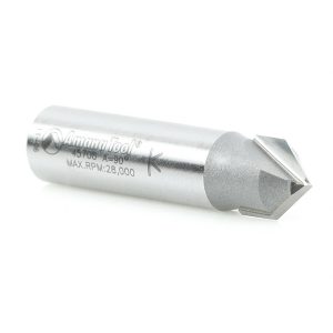 Amana 45708 Carbide Tipped V-Groove 90 Deg x 1/2 Dia x 1/4 x 1/2 Inch Shank