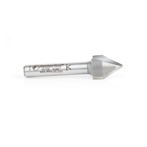 Amana 45709 Carbide Tipped V-Groove 60 Deg x 1/2 Dia x 7/16 x 1/4 Inch Shank