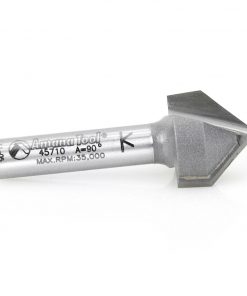 Amana 45710 Carbide Tipped V-Groove 90 Deg x 5/8 Dia x 5/16 x 1/4 Inch Shank