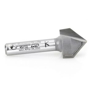 Amana 45710 Carbide Tipped V-Groove 90 Deg x 5/8 Dia x 5/16 x 1/4 Inch Shank