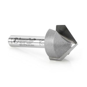 Amana 45714 Carbide Tipped V-Groove 90 Deg x 3/4 Dia x 3/8 x 1/4 Inch Shank