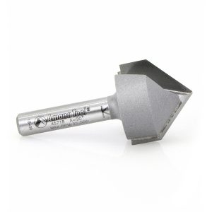 Amana 45718 Carbide Tipped V-Groove 90 Deg x 7/8 Dia x 7/16 x 1/4 Inch Shank