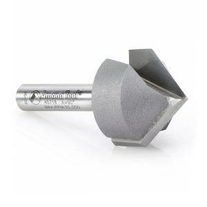 Amana 45718 Carbide Tipped V-Groove 90 Deg x 7/8 Dia x 7/16 x 1/4 Inch Shank