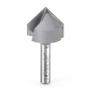 Amana 45718 Carbide Tipped V-Groove 90 Deg x 7/8 Dia x 7/16 x 1/4 Inch Shank