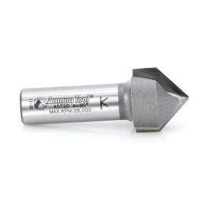Amana 45720 Carbide Tipped V-Groove 90 Deg x 7/8 Dia x 7/16 x 1/2 Inch Shank