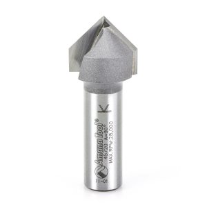 Amana 45720 Carbide Tipped V-Groove 90 Deg x 7/8 Dia x 7/16 x 1/2 Inch Shank