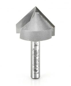Amana 45722 Carbide Tipped V-Groove 90 Deg x 1 Inch Dia x 1/2 x 1/4 Shank