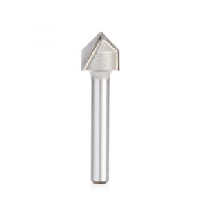 Amana 45723 Carbide Tipped V-Groove 90 Deg x 1/2 Dia x 1/4 x 1/4 Inch Shank