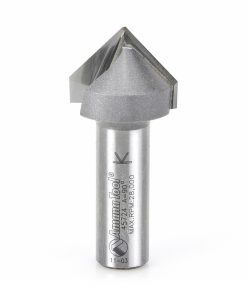 Amana 45724 Carbide Tipped V-Groove 90 Deg x 1 Inch Dia x 1/2 x 1/2 Shank