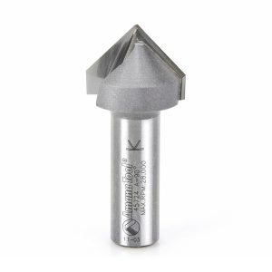 Amana 45724 Carbide Tipped V-Groove 90 Deg x 1 Inch Dia x 1/2 x 1/2 Shank