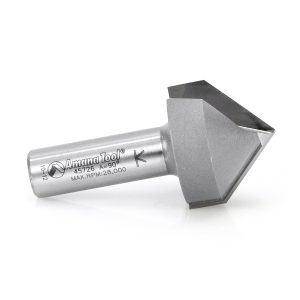 Amana 45726 Carbide Tipped V-Groove 90 Deg x 1-1/4 Dia x 9/16 x 1/2 Inch Shank