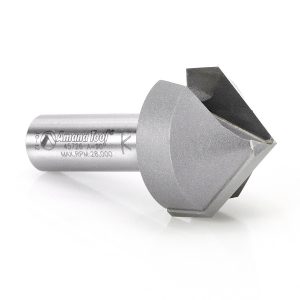 Amana 45726 Carbide Tipped V-Groove 90 Deg x 1-1/4 Dia x 9/16 x 1/2 Inch Shank