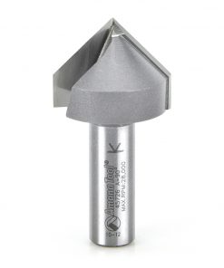 Amana 45726 Carbide Tipped V-Groove 90 Deg x 1-1/4 Dia x 9/16 x 1/2 Inch Shank