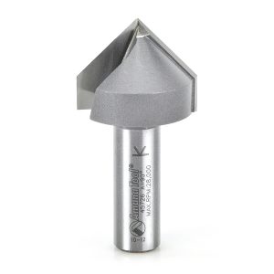 Amana 45726 Carbide Tipped V-Groove 90 Deg x 1-1/4 Dia x 9/16 x 1/2 Inch Shank