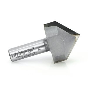 Amana 45728 Carbide Tipped V-Groove 90 Deg x 1-1/2 Dia x 1-1/4 Inch x 1/2 Shank