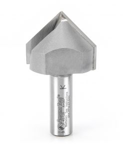 Amana 45728 Carbide Tipped V-Groove 90 Deg x 1-1/2 Dia x 1-1/4 Inch x 1/2 Shank