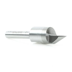 Amana 45731 Solid Carbide Cutting Head Brazed to Steel Shank V-Groove Signmaking & Lettering 60 Deg x 9/16 Dia x 7/16 x 1/4 Inch Shank