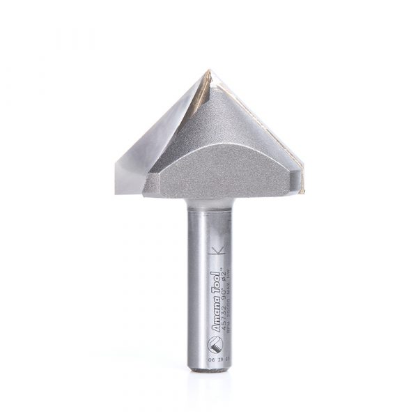 Amana 45732 Carbide Tipped V-Groove 90 Deg x 2 Inch Dia x 1 x 1/2 Shank
