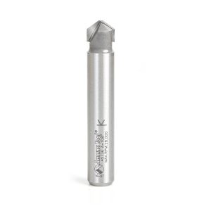 Amana 45736 Carbide Tipped Double Edge Folding V-Groove 108 Deg x 0.090 Inch Tip Width x 5/32 x 1/2 Dia. x 1/2 Inch Shank