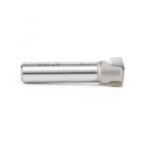 Amana 45737 Carbide Tipped Double Edge Folding V-Groove 155 Deg x 0.118 Inch Tip Width x 3/4 Dia x 1/8 x 1/2 Inch Shank