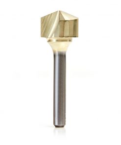 Amana 45741 Carbide V-Groove 135 Deg. Folding for Composite Material Panels Like TCM, CCM, ACM, 0.078 Inch Tip Width x 1/8 x 3/4 Dia. x 1/4 Inch Shank ZrN Coated Router Bit