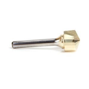 Amana 45741 Carbide V-Groove 135 Deg. Folding for Composite Material Panels Like TCM, CCM, ACM, 0.078 Inch Tip Width x 1/8 x 3/4 Dia. x 1/4 Inch Shank ZrN Coated Router Bit