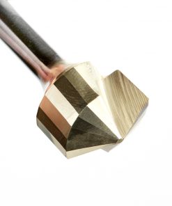 Amana 45741 Carbide V-Groove 135 Deg. Folding for Composite Material Panels Like TCM, CCM, ACM, 0.078 Inch Tip Width x 1/8 x 3/4 Dia. x 1/4 Inch Shank ZrN Coated Router Bit