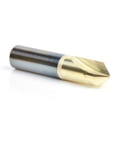 Amana 45747 Carbide V-Groove 90 Deg. Folding for Composite Material Panels Like TCM, CCM, ACM. 0.090 Inch Tip Width x 13/64 x 1/2 Dia. x 1/2 Inch Shank ZrN Coated Router Bit
