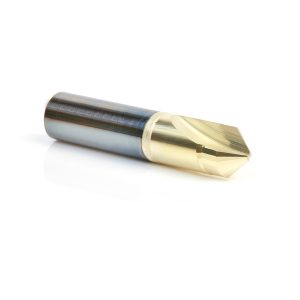 Amana 45747 Carbide V-Groove 90 Deg. Folding for Composite Material Panels Like TCM, CCM, ACM. 0.090 Inch Tip Width x 13/64 x 1/2 Dia. x 1/2 Inch Shank ZrN Coated Router Bit