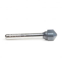 Amana 45749 Carbide V-Groove 108 Deg. Folding for Composite Material Panels Like SCM & TCM 0.090 Inch Tip Width x 5/32 x 1/2 Dia. x 1/4 Inch Shank AlTiN Coated Router Bit