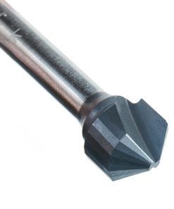 Amana 45749 Carbide V-Groove 108 Deg. Folding for Composite Material Panels Like SCM & TCM 0.090 Inch Tip Width x 5/32 x 1/2 Dia. x 1/4 Inch Shank AlTiN Coated Router Bit