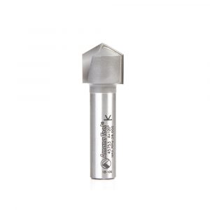 Amana 45753 Carbide Tipped V-Groove 120 Deg x 19.5mm (49/64) Dia x 5mm (13/64) x 12.7mm (1/2) Shank